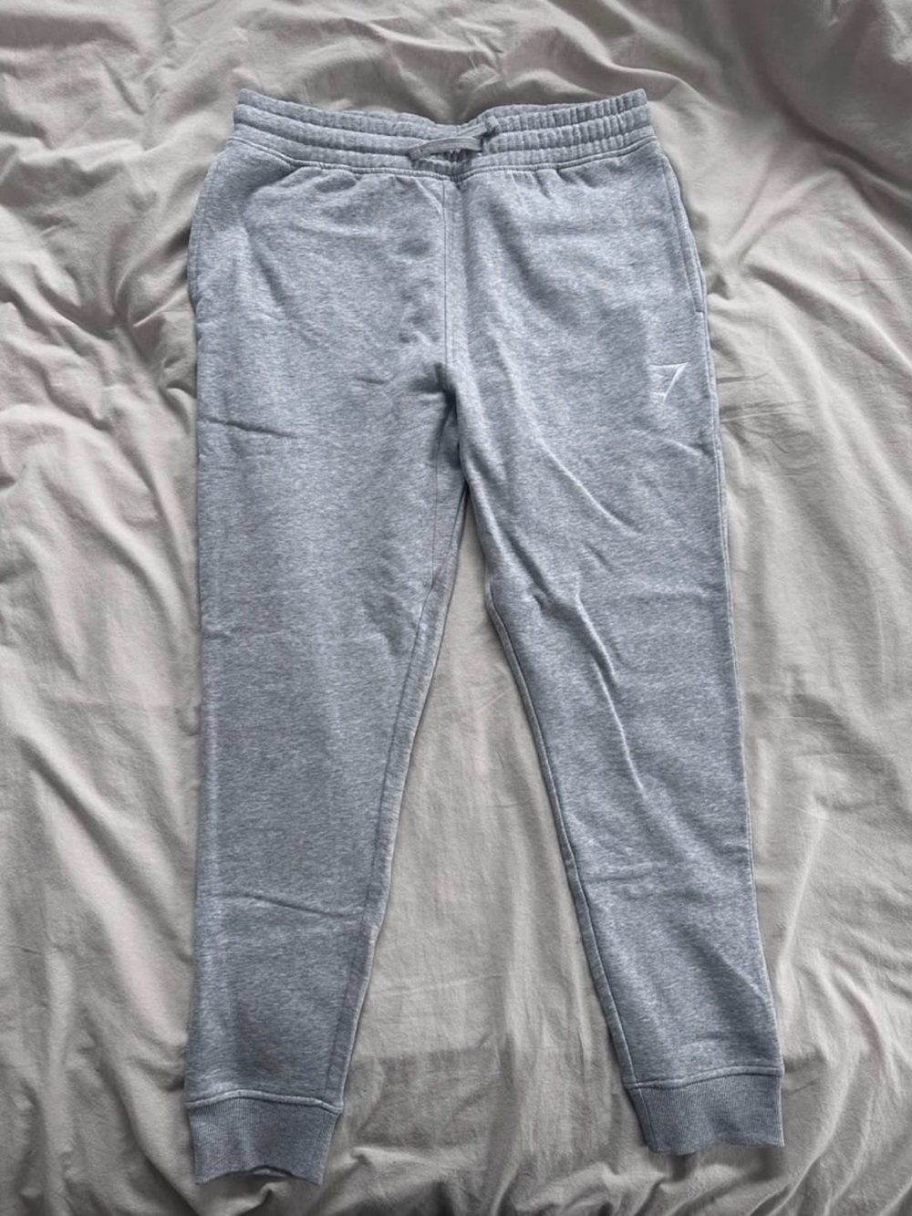 Gymshark crest Light Gray Joggers with Logo